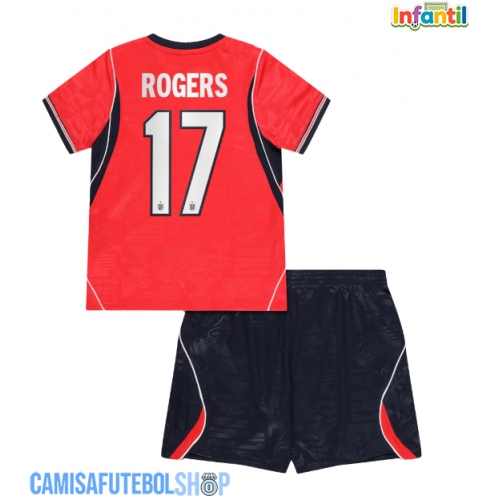 Camisa de time de futebol Inglaterra Morgan Rogers #17 Replicas 2º Equipamento Infantil Mundo 2026 Manga Curta (+ Calças curtas)